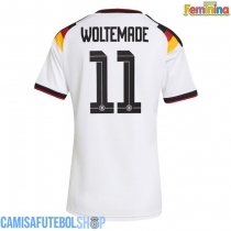 Camisa de time de futebol Alemanha Nick Woltemade #11 Replicas 1º Equipamento Feminina Mundo 2026 Manga Curta
